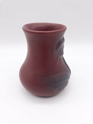 Vintage Van Briggle Pottery Coneflower Bud Vase Mulberry/Ming Glaze 4.  25” T 2