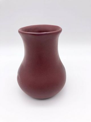 Vintage Van Briggle Pottery Coneflower Bud Vase Mulberry/Ming Glaze 4.  25” T 3