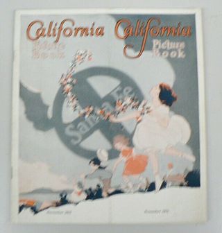 Vintage 1931 Santa Fe Railroad California Picture Book Brochure