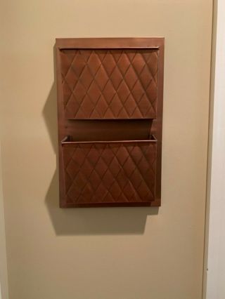 Two Tier Wall File Holder Antique Copper Metal Rack By Ballard Designs