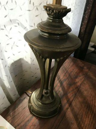 Vintage Art.  Deco Brass Table Desk Lamp 22 " Tall