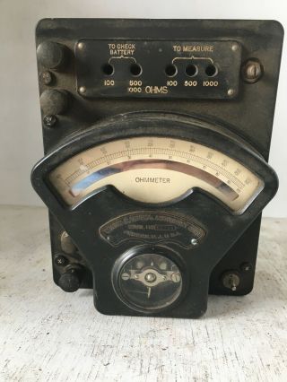 Vintage Ohmmeter Weston Electrical Instrument Corp 62748