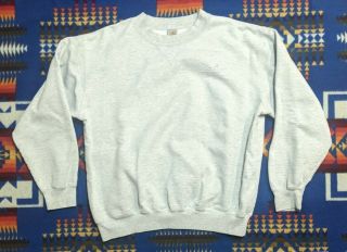 Vtg 90s Carhartt Mini Spellout Embroidered Heather Grey Crewneck Sweatshirt L