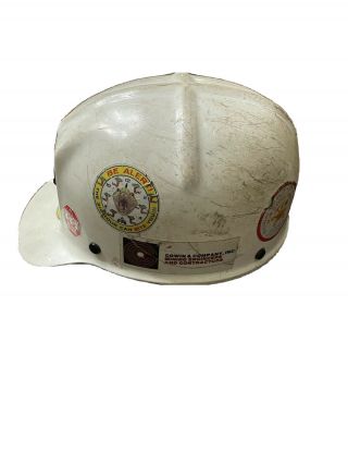 Vintage MSA Coal Mining White Hard Hat With United Coal Co.  Wellmore Stickers 2