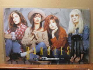 Vintage All Girl Band The Bangles Everything Everywhere Tour Poster 1989 12657