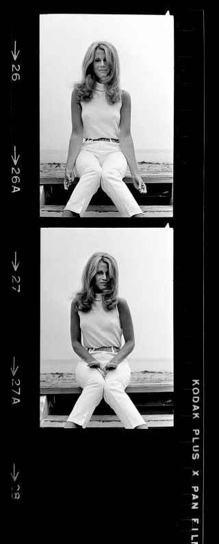 1970 Sexy Jane Fonda Two Vintage Photo Negatives