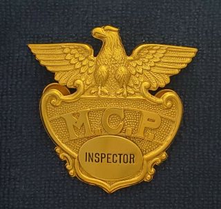Vintage Obsolete 1940s Montgomery County Md Inspector Badge Not Police
