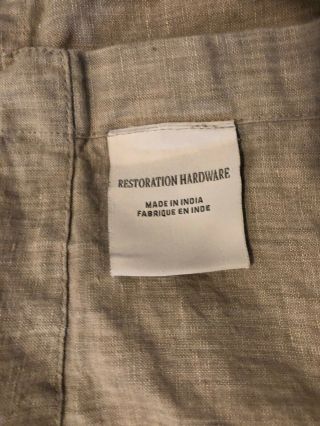 Used: Restoration Hardware Vintage - Washed Belgian Linen Shower Curtain Mist