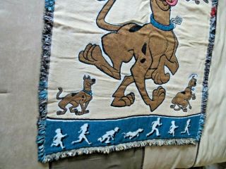 Vintage Scooby - Doo Throw Blanket Fringe Tapestry Cartoon Network Northwest Co. 3