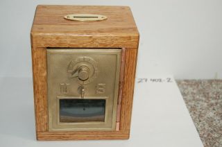 B3 10 Antique Vintage Oak Post Office Door Mail Box Postal Bank 2 Combination