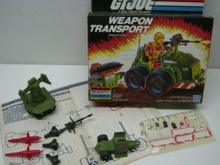 Gi Joe Weapons Transport Vintage 1985 Arah Trailer & Og Box Only Missing,