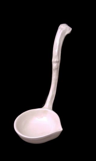Vintage Red Cliff White Ironstone Grape Branch Soup Tureen Ladle