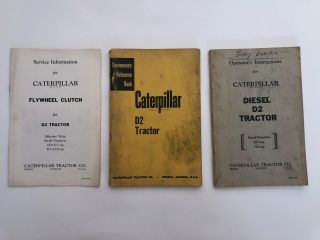 Vintage Caterpillar D2 5u Serviceman’s Reference Book.  Published 1953