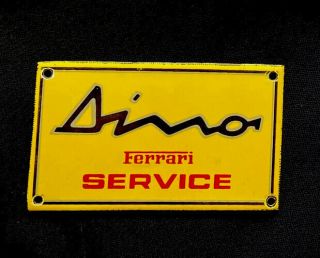 Vintage Dino Ferrari Service Porcelain Sign Car Gas Oil Truck Automobile