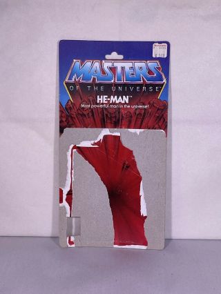Motu He - Man Masters Of The Universe Vintage 1981 Test Market 8 Back Card V1