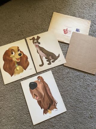 Vintage Walt Disney 1958 Pard Dog Food Lady And The Tramp Mail Promotion Prints