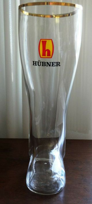 Vintage Germany " Hubner " 2 Litre Oktoberfest Beer Boot Glass 13 Inch Tall