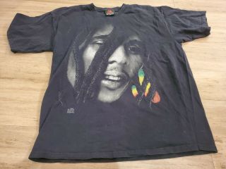 Vintage Bob Marley Shirt Zion Wailers Reggae Jamaica Rap Tee Sz Xl