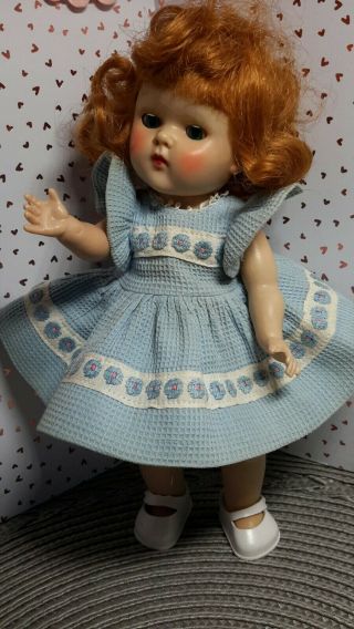 Vintage Vogue Ginny Doll " Margie " (1952) 28 Blue Untagged Dress Only (no Doll) ❤