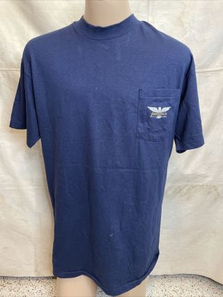 Vintage Nos 80’s 90’s Fenwick Fishing Rod Pocket T Shirt Xl Dead Stock Made Usa