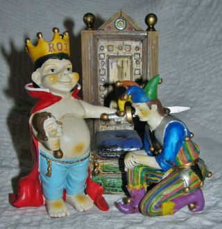Vintage Masonic Shriners Royal Order Of Jesters Mirth Is King Award Statue 2007