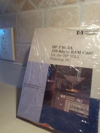 Vintage Hewlett Packard 128k Ram Card F1002a For Hp Palmtops -