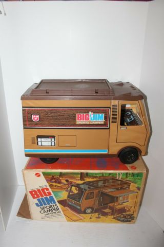 Vintage Mattel " Big Jim Sports Camper ",  Rv Recreational Vehicle & Box