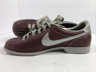 Vintage Nike Bowling Shoes Women ' s Size 8 Maroon Silver 3