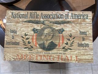 Rare Nra National Rifle Assn Meeting Hall Sign Gun Laws 2nd Amendment Rights