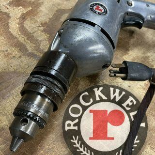 Vintage Rockwell Hammer Drill 4 Amp Hammer Drill.  Corded Electric With Chuck Key