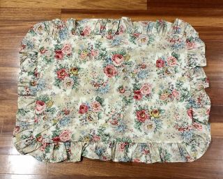 Vintage Ralph Lauren Brittany Ruffled Pillow Sham Single Floral Standard