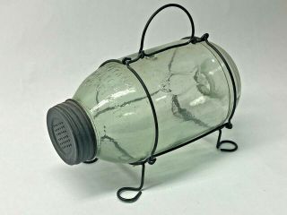 Montana Bait Company Rock Creek Mt Vintage Glass Jar Minnow Trap Baitco Shp