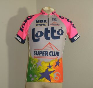 Lotto Club Mavic Sms Santini Rare Vintage Cycling Jersey Size Large