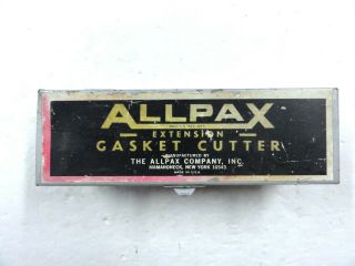 Vintage Allpax Extension Gasket Cutter With Metal Storage Box Nmc