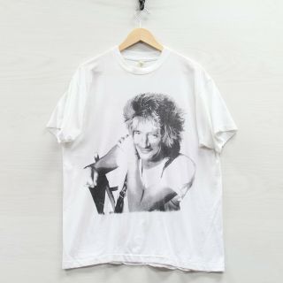 Vintage Rod Stewart Out Of Order Tour T - Shirt Size Large 80s Rock Concert Tee