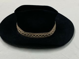 Vintage SunDance Wool Ski Hat Western Cowboy Black Size 7 3/8 Made In USA 2