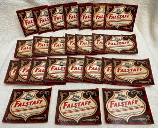 25 Vintage Falstaff Beer Label Nos 4 " By 3 1/4 " Three Cities 25 Labels