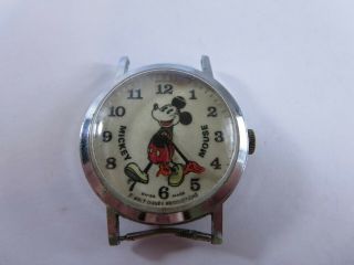 Vintage Disney Bradley Mickey Mouse Pie Eyed Swiss Watch 23 Repair Rp1