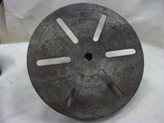 Vtg 11 " Round Work Shop Floor Bench Top Drill Press Table Bed 1 - 7/8 " Post Import