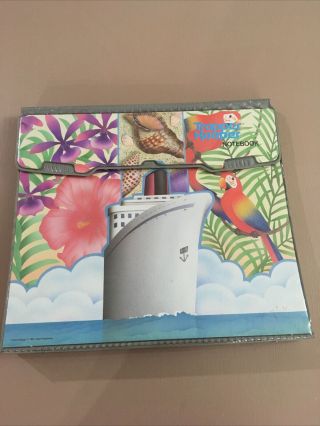 Vintage 1991 Mead Trapper Keeper Notebook Cruise Ship,  Macaw,  Tropical,  29096