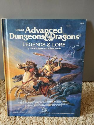 Ad&d Legends & Lore (1984 Tsr 2013) Advanced Dungeons And Dragons Hc Vintage