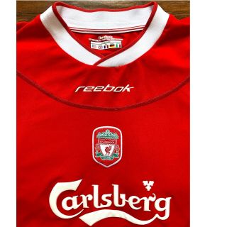 Vintage Liverpool 2002\2004 Home Football Soccer Jersey Red White Reebok