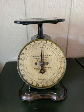 Vintage Columbia Family Scale 24 Lb.  Landers,  Frary & Clark Britain,  Conn.