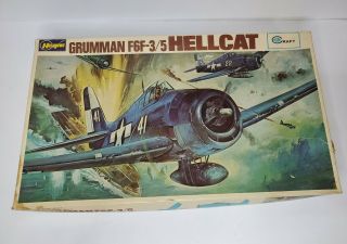 Vintage Hasegawa Grumman F6f 3/5 Hellcat 1/32 Scale Plane Model Kit
