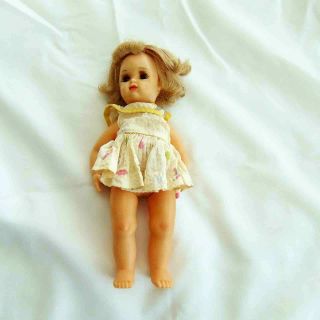 Vintage 10 " Tiny Terri Lee Walker Doll W/ Seersucker Dress 50 