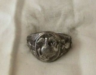 Vintage Sterling Silver Us Mc Ring Size - 12.  213