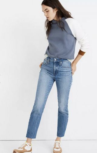 Madewell The Perfect Vintage Jeans Size 25 Mb406 Raw Hen Enmore Wash