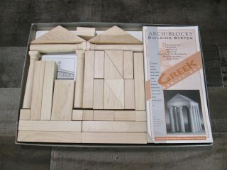 Archiblocks Building System Greek Period Set Wood Architecture Toy Vintage1994