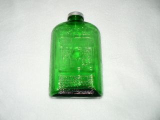Vintage Green Glass Refrigerator Water Bottle With Cap
