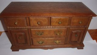 Mele Vintage Wooden Jewelry Box 8 Drawers Ring Compartment Wood Chest